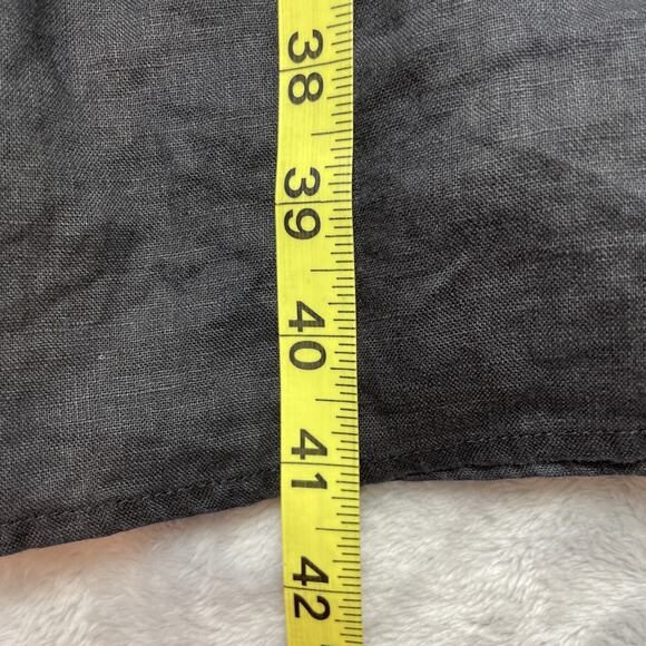 Madewell 100% Linen Dress Sundress Womens 2 Black Tiered Open Back Lined Midi - Picture 8 of 8